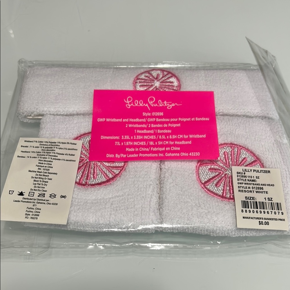 Lilly Pulitzer White and Pink Headband Duo